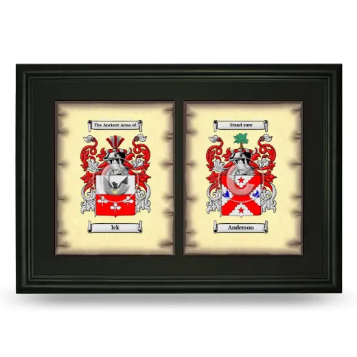 Double Coat of Arms Framed - Black