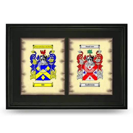 Double Coat of Arms Framed - Black