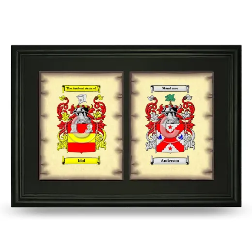 Double Coat of Arms Framed - Black