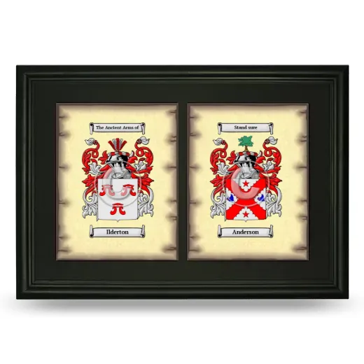 Double Coat of Arms Framed - Black