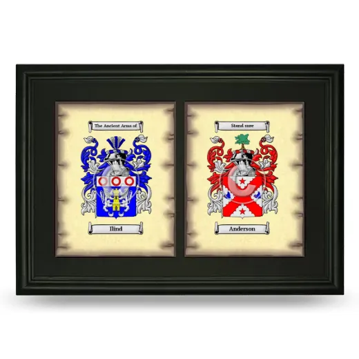 Double Coat of Arms Framed - Black