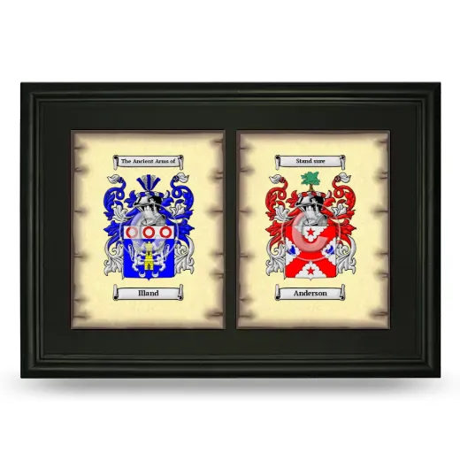 Double Coat of Arms Framed - Black