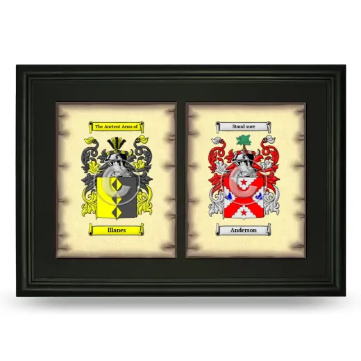 Double Coat of Arms Framed - Black
