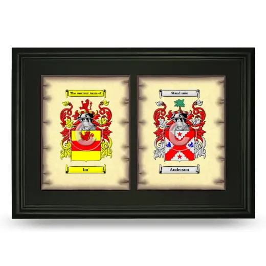 Double Coat of Arms Framed - Black