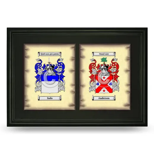 Double Coat of Arms Framed - Black