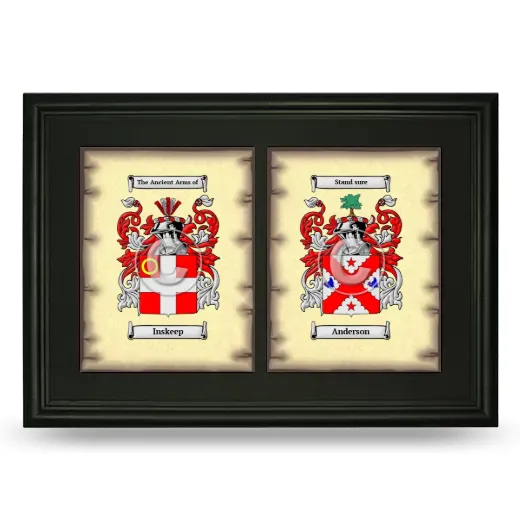 Double Coat of Arms Framed - Black
