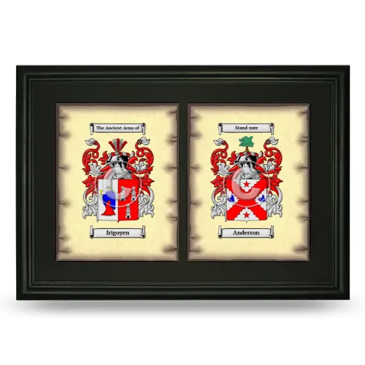Double Coat of Arms Framed - Black
