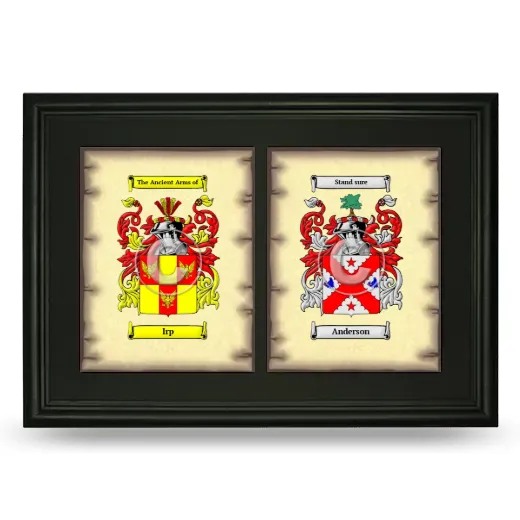 Double Coat of Arms Framed - Black