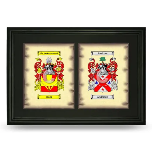 Double Coat of Arms Framed - Black