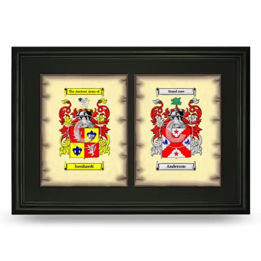 Double Coat of Arms Framed - Black