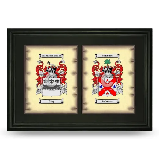 Double Coat of Arms Framed - Black