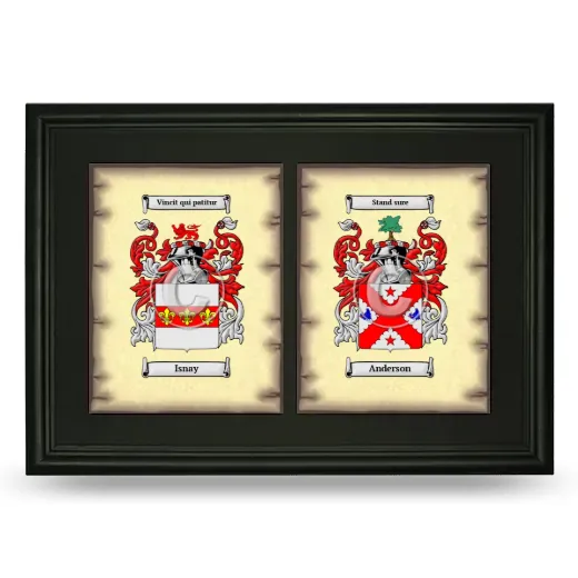 Double Coat of Arms Framed - Black