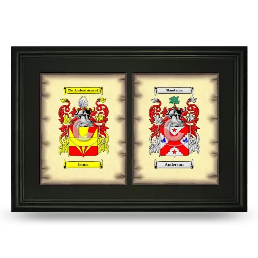 Double Coat of Arms Framed - Black