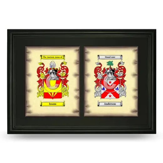 Double Coat of Arms Framed - Black