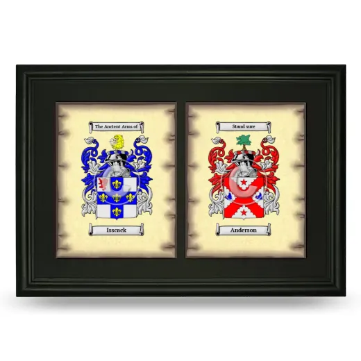 Double Coat of Arms Framed - Black