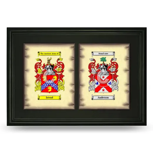 Double Coat of Arms Framed - Black