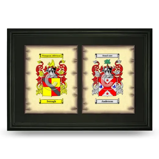Double Coat of Arms Framed - Black