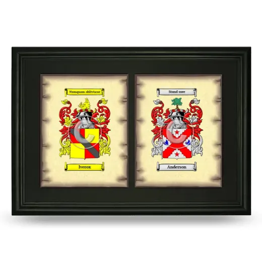 Double Coat of Arms Framed - Black
