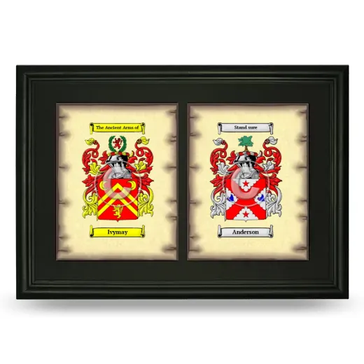 Double Coat of Arms Framed - Black