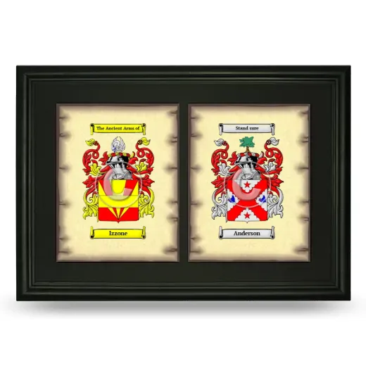 Double Coat of Arms Framed - Black