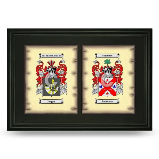 Double Coat of Arms Framed - Black