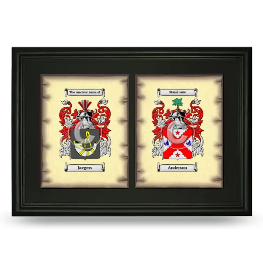 Double Coat of Arms Framed - Black