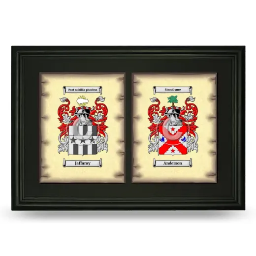 Double Coat of Arms Framed - Black