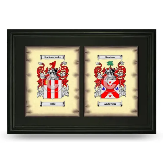 Double Coat of Arms Framed - Black