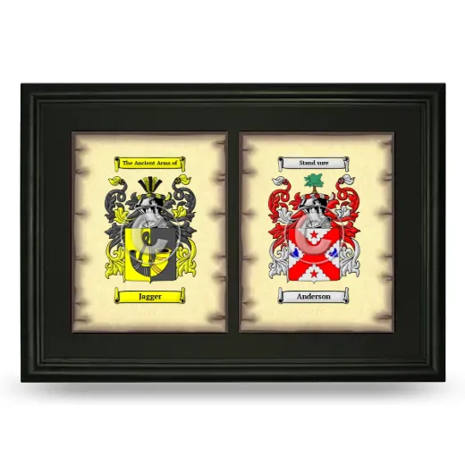 Double Coat of Arms Framed - Black
