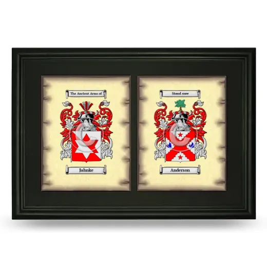 Double Coat of Arms Framed - Black