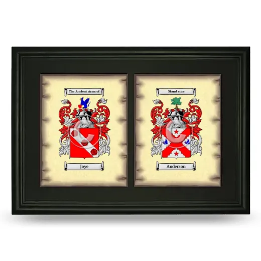 Double Coat of Arms Framed - Black