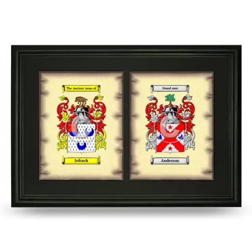 Double Coat of Arms Framed - Black