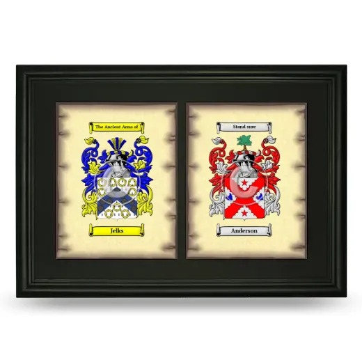 Double Coat of Arms Framed - Black