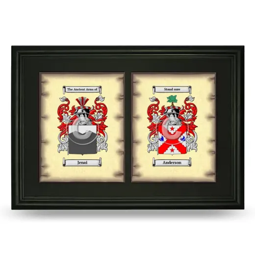 Double Coat of Arms Framed - Black