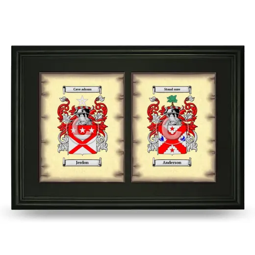 Double Coat of Arms Framed - Black