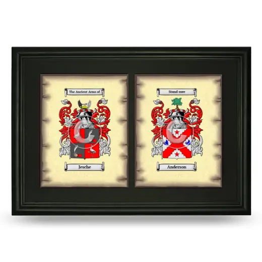 Double Coat of Arms Framed - Black