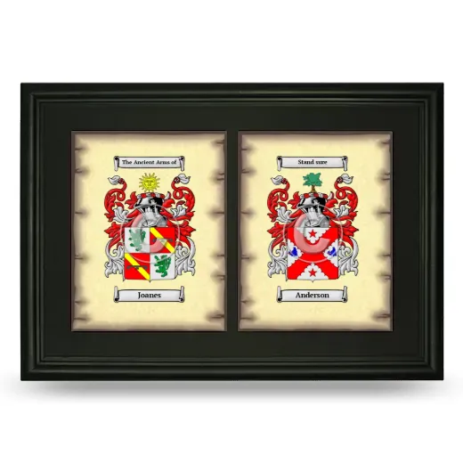 Double Coat of Arms Framed - Black
