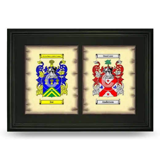 Double Coat of Arms Framed - Black
