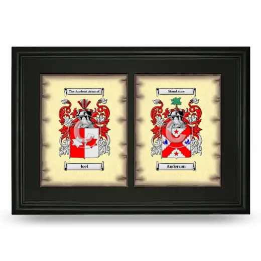 Double Coat of Arms Framed - Black