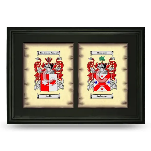 Double Coat of Arms Framed - Black