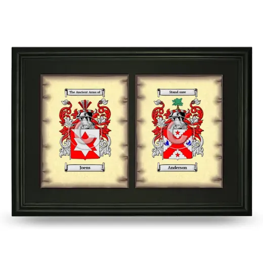 Double Coat of Arms Framed - Black