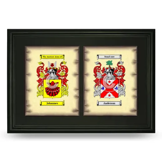 Double Coat of Arms Framed - Black