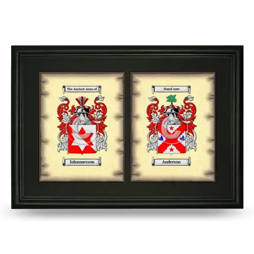 Double Coat of Arms Framed - Black