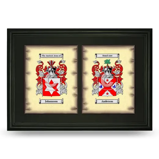 Double Coat of Arms Framed - Black
