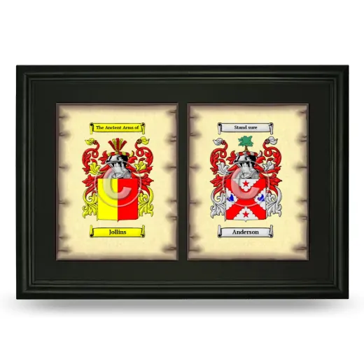 Double Coat of Arms Framed - Black