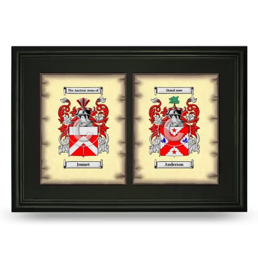 Double Coat of Arms Framed - Black