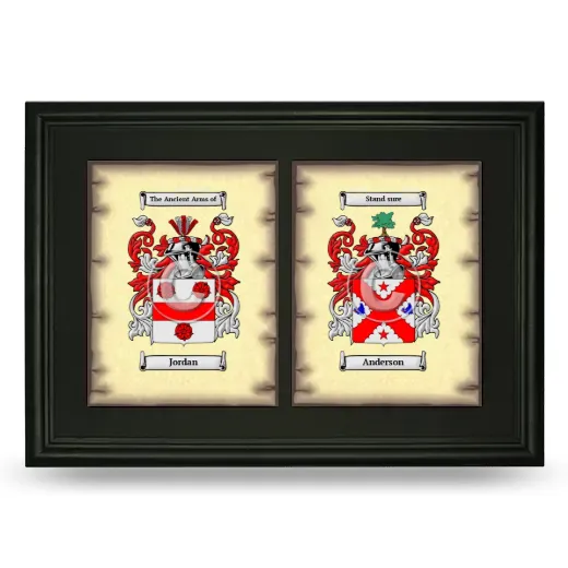 Double Coat of Arms Framed - Black