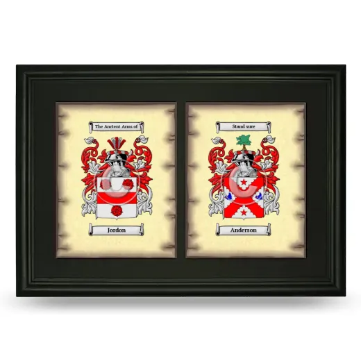 Double Coat of Arms Framed - Black