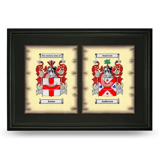 Double Coat of Arms Framed - Black