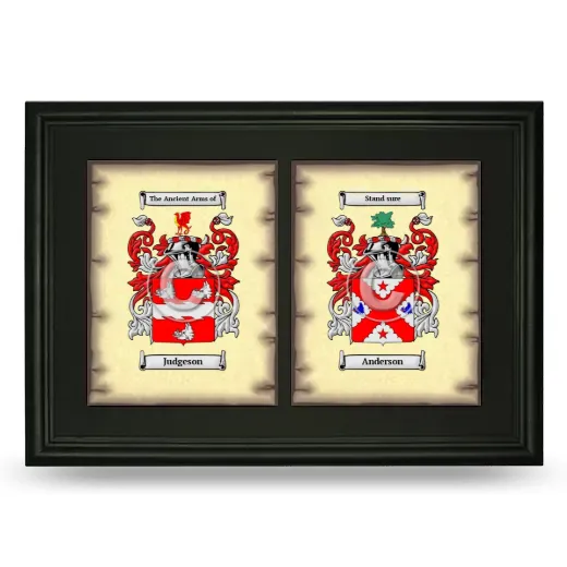 Double Coat of Arms Framed - Black